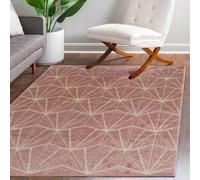 Portland Pink Geometric Medium Rug, (L)170Cm X (W)120Cm