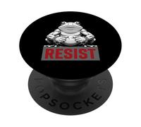 Portland Resist Frog Protest No Kings Day PopSockets Adhesive PopGrip