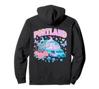 Portland Retro Bootleg Rose City Landmark Artwork Pullover Hoodie