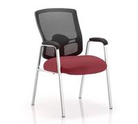 portland straight leg visitor chair with ginseng chilli seat