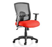 portland task black back office chair with bergamot cherry seat