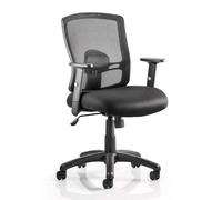 portland task black back office chair with black seat