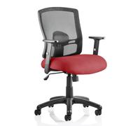 portland task black back office chair with ginseng chilli seat