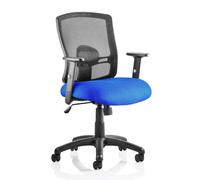 portland task black back office chair with stevia blue seat