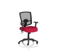 Portland Task Operator Chair Mesh Back With Height Adjustable Arms Bespoke Colour Seat Bergamot Cherry