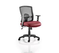 Portland Task Operator Bespoke Colour Airmesh Seat Ginseng Chilli