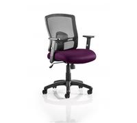Portland Task Operator Chair Purple Colour Seat With Arms R