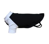 Portman & Pooch Contrast Ail Raglan Dog Top Black/white (Xl)