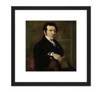 Portman Portrait Anthonie Van Der Hout 8X8 Inch Square Wooden Framed Wall Art Print Picture with Mount Artery8 Black One Size