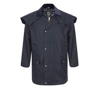 Portmann 3/4 Length Stockman Raincoat (Short Cape) (Large, Navy)