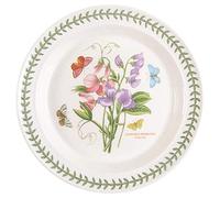 Portmeirion 344655 Botanic Garden Dinner Plate, 10.5", Sweet Pea, Porcelain, White
