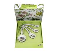 Portmeirion Botanic Garden 4-Piece Measuring Spoon, Porcelain, Multi-Colour, 4.5999999999999996 x 6 x 2.25 cm