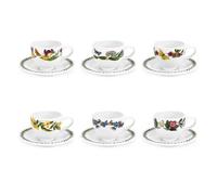 Portmeirion Botanic Garden Espresso Cup & Saucer Set of 6