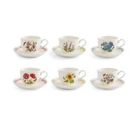 Portmeirion Botanic Garden Meadow Set of 6 Teacups & Saucers