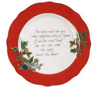 Portmeirion Holly & Ivy Red Border Accent Plate