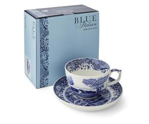 Portmeirion Home & Gifts BLI1290-X Jumbo Cup & Saucer, Blue & White, 0.56L/20fl.oz