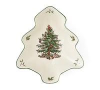 Portmeirion Home & Gifts Christmas Tree Dish Single, Ceramic, Multi-Colour, 21 x 18.7 x 4.9 cm