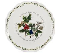 Portmeirion Holly & Ivy Scalloped Platter, Ceramic, Multi-Colour, 28 x 28 x 3 cm