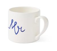 Portmeirion Home & Gifts Merion Blue and White Mug Mum, Dad, Mr or Mrs (Mr)