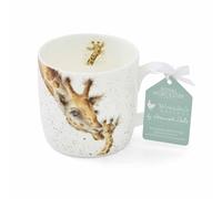 Portmeirion Home & Gifts MMMK5629-XS Mug-First Kiss (Giraffe), Bone China, Multi-Colour, 8.5 x 8.4 x 8 cm, 11 fluid ounces