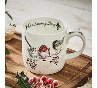Portmeirion Home & Gifts MMOB5629-XS One Snowy Day Mug, Bone China, Multi-Colour, 8.5 x 12 x 8 cm