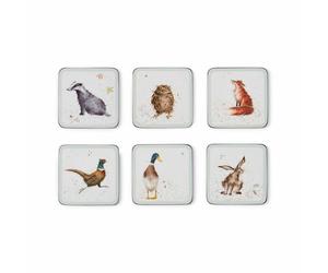 Portmeirion Home & Gifts Pimpernel Wrendale Designs Coasters, Set of 6, Multi-coloured,15.5 x 10.5cm, X0010268739