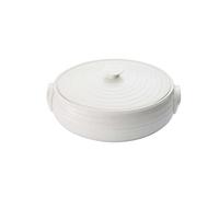 Portmeirion Home & Gifts Small Oval Casserole, Porcelain, White, 21 x 26.4 x 12.3 cm