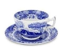 Portmeirion Home & Gifts Spode China blue-white Breakfast tea cup & saucer set of 4 Blue Italian design