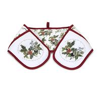 Portmeirion Home & Gifts The Holly and The Ivy Double Oven Glove, Multi-Colour