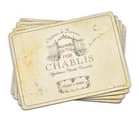 Portmeirion Home & Gifts Vin de France Placemats S/4 (m), Wood, Multi-Colour, 29 x 40.1 x 0.58 cm