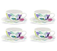 Portmeirion Home & Gifts WG67105-XL Water Garden Breakfast Cup & Saucer-Set of 4