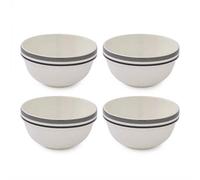 Potter's Stripe Set of 4, 5 Inch Stacking Bowls, Grey