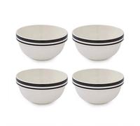 Potter's Stripe Set of 4, 5 Inch Stacking Bowls, Black