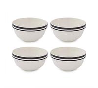 Portmeirion Potters Stripe Set of 4 14cm Stacking Bowls Black