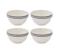 Portmeirion Potters Stripe Set of 4 14cm Stacking Bowls Grey