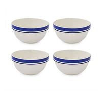 Potter's Stripe Set of 4, 7 Inch Stacking Bowls, Blue