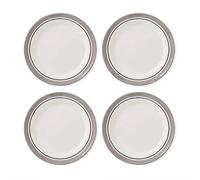 Potter's Stripe Set of 4 Dinner Plates, Grey
