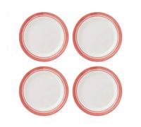 Potter's Stripe Set of 4 Dinner Plates, Red