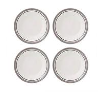 Potter's Stripe Set of 4 Soup Plates, Grey