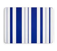 Portmeirion Set of 6 Placemats - 'Blue Italian Steccato' Design - Cork Backed - Statement Table Mats for the Home