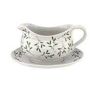 Portmeirion Sophie Conran Garland Gravy Boat 1 pt. and Stand (Amor, Mistletoe)