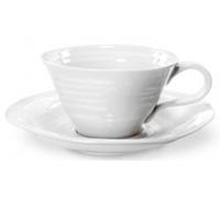 Portmeirion Sophie Conran Tea Cups & Saucers White 0.3ltr (Set of 4)