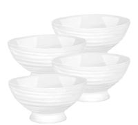 Portmeirion Sophie Conran White Mini Dip Dish | Set of 4 Mini Bowls for Kitchen Counter | Dip Bowls for Sauces and Condiments | Made from Fine Porcela