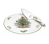 Portmeirion Spode Cake Plate and Server Boxed Set, Ceramic, Multi-Colour