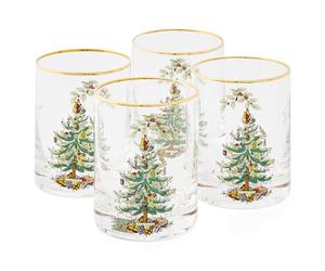 Portmeirion Spode DOF Tumbler Boxed Set, Glass, Multi-Colour, Set of 4