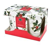Portmeirion The Holly & The Ivy 2 Mug Set 280ml Festive Earthenware UK