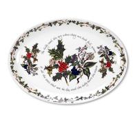 Portmeirion The Holly & The Ivy Oval Platter Porcelain Christmas Serveware