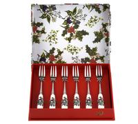 Portmeirion The Holly & The Ivy Pastry Forks - Set of 6 - Boxed Set - 15cm / 6"