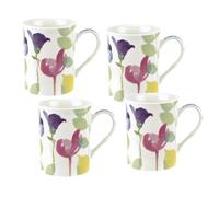 Portmeirion Water Garden Set of 4 Mugs, Pink, Blue, Purple