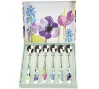 Portmeirion Set of 6 Water Garden Teaspoons Silver/White